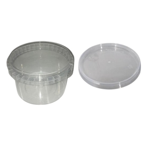 Thrance Synthetic Round Container and Lid Clear 400ML