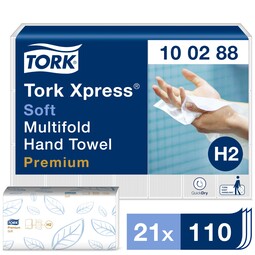 Tork Xpress Soft Multifold Hand Towels H2 White Case 2310