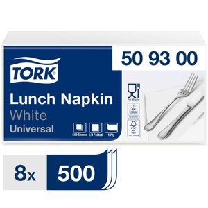 Tork Lunch Napkin White 32.5x32.5CM