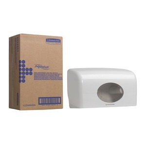 Kimberly Clark Aquarius Double Toilet Roll Dispenser White