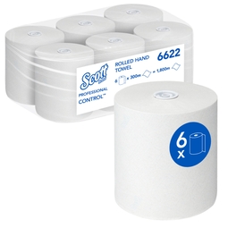 Scott Control Rolled Hand Towel White 300M