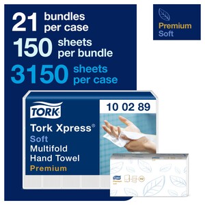 Tork Xpress Soft Multifold Hand Towels H2 Case 3150