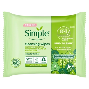 Simple Kind to Skin Biodegradable Cleansing Wipe (Pack 25)
