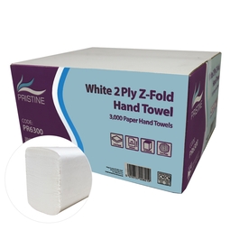 PRISTINE 2Ply Z-Fold Hand Towel White