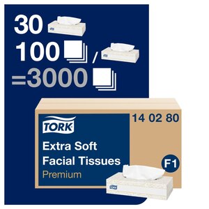 Tork Soft Facial Tissues White F1 100 Tissues