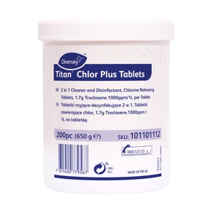 Diversey Titan Chlor Plus Tabs 200 Tablets (Individual)