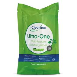 Cleanline Eco Ultra One Sanitising Wipe Pouch