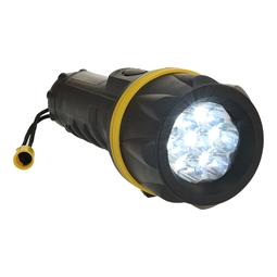Portwest 7 LED Rubber Torch Black and Yellow