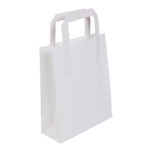 Kraft Bag with Handle White 7x11x9"