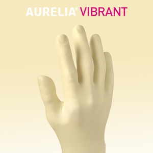 Aurelia Vibrant Latex Powder Free Gloves White Small