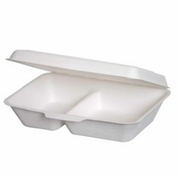 Sustain Bagasse 2 Compartment Meal Box 9 x 6"