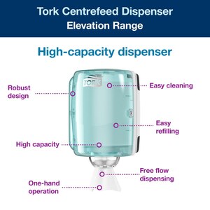 Tork Centrefeed Dispenser M2 White & Turquoise