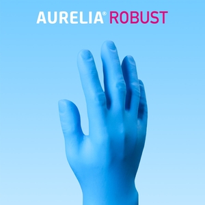 Aurelia Robust Nitrile Powder Free Gloves Blue