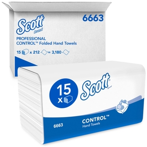 Scott Control Interfold Hand Towels V Fold White